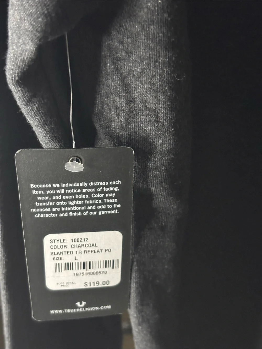 ✨ True Religion Repeat Logo Pullover Hoodie — NWT ✨